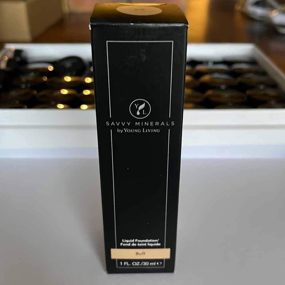 Young Living Savvy Minerals Liquid Foundation, Buff color.  NEW UNOPENED